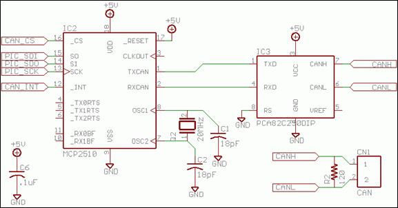 82c251 схема включения